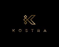 buchstabe k gold edel luxus elegant minimalistisch einfach monogramm vektor logo design