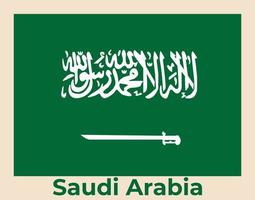 saudi arabien nationell flagga vektor illustration