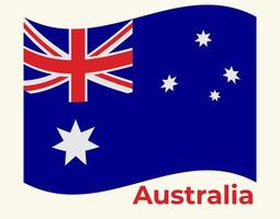 australische flaggenvektorillustration, australische nationalflagge vektor