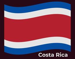 costa rica flaggenvektorillustration vektor