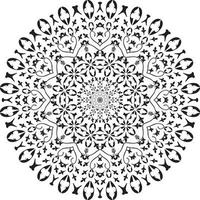 svartvit mandala färg sida för mönster vektor abstrakt mönster. mall för färg bok sida.avkopplande mandala