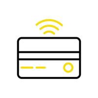 Debit- und Kreditkartensymbole, Vektordesign geeignet für Websites und Apps. vektor