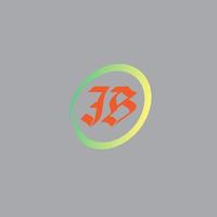 J B text logotyp vektor