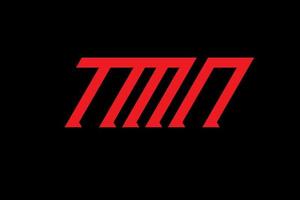 tmn-Buchstaben- und Alphabet-Logo-Design vektor