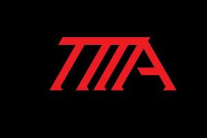 tma brev och alfabet logotyp design vektor