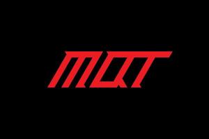 mqt brev och alfabet logotyp design vektor