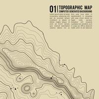 topografischer kartenhintergrund mit platz für kopie. Linie Topographie Kartenkontur Hintergrund , abstrakte Vektorillustration des geografischen Gitters . Bergwanderweg über Gelände. vektor