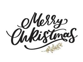 Frohe Weihnachten Hand Schriftzug Kalligrafie isoliert auf weißem Hintergrund. Vektor-Feiertags-Illustrationselement. frohe weihnachten skript kalligrafie vektor