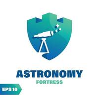 astronomi fästning logotyp vektor