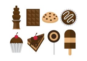 Freie Schokoladen-Icons vektor