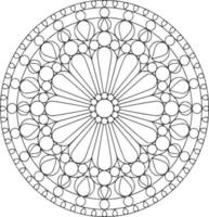 Schwarz-Weiß-Vektor-Mandala-Design-Umrisse vektor