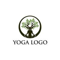 Yoga-Logo-Design-Vektor-Vorlage vektor