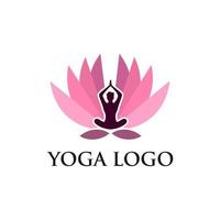 yoga logotyp design vektor mall