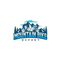 Mountainbike-Logo-Design-Vektor-Vorlage vektor