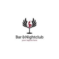 Bar- und Nachtclub-Logo-Vektorvorlage vektor