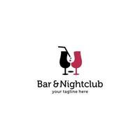 Bar- und Nachtclub-Logo-Vektorvorlage vektor