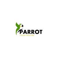 Papagei-Logo-Design-Vektor-Illustration vektor