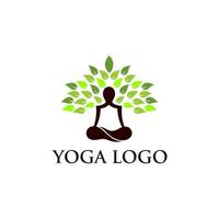 Yoga-Logo-Design-Vektor-Vorlage vektor