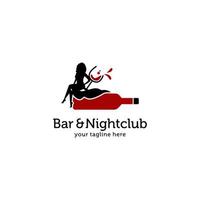 Bar- und Nachtclub-Logo-Vektorvorlage vektor