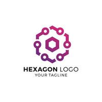 bunte Hexagon-Logo-Design-Vektor-Illustration vektor