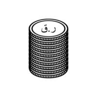 qatar valuta ikon symbol, qatari riyal, arabicum version, qar tecken. vektor illustration