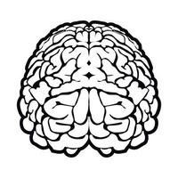einzigartiges Zeichen des menschlichen Gehirns vektor