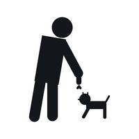 Symbol für Mensch und Hund vektor