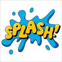 Splash-Sound-Effekt-Illustration vektor