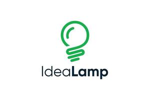 kreativer Logo-Designvektor der Ideenlampe vektor