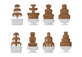 Schokoladen-Brunnen-Icons vektor