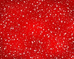 jul röd skinande bakgrund med snöflingor och stjärnor vektor