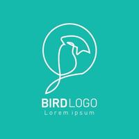Vogel-Logo-Namenslinie Kunst-Symbol vektor