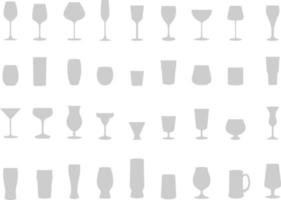 en vektor samling av dricka glasögon
