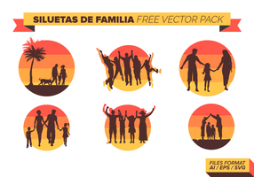 Siluetas De Familia Gratis Vector Pack