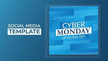 Cyber Monday Sale Social Media Post Template Design vektor