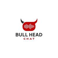 kreatives Logo Bull Chat Logo Vektor