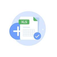 xls-Formatdatei isoliert auf weißem Hintergrund. xls-Symbol. Vektorbestand vektor