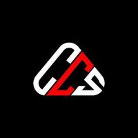 ccs brev logotyp kreativ design med vektor grafisk, ccs enkel och modern logotyp i runda triangel form.