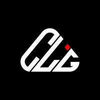 CLG-Buchstaben-Logo kreatives Design mit Vektorgrafik, CLG-einfaches und modernes Logo in runder Dreiecksform. vektor