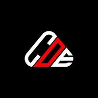 Coe Letter Logo kreatives Design mit Vektorgrafik, Coe einfaches und modernes Logo in runder Dreiecksform. vektor