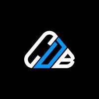 CDB Letter Logo kreatives Design mit Vektorgrafik, CDB einfaches und modernes Logo in runder Dreiecksform. vektor