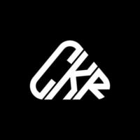 ckr-Buchstaben-Logo kreatives Design mit Vektorgrafik, ckr-einfaches und modernes Logo in runder Dreiecksform. vektor