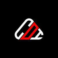 Coi Letter Logo kreatives Design mit Vektorgrafik, Coi einfaches und modernes Logo in runder Dreiecksform. vektor
