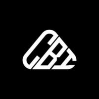 cbi letter logo kreatives Design mit Vektorgrafik, cbi einfaches und modernes Logo in runder Dreiecksform. vektor