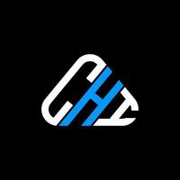 Chi Letter Logo kreatives Design mit Vektorgrafik, Chi einfaches und modernes Logo in runder Dreiecksform. vektor