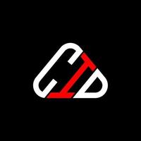 CID-Brief-Logo kreatives Design mit Vektorgrafik, CID-einfaches und modernes Logo in runder Dreiecksform. vektor
