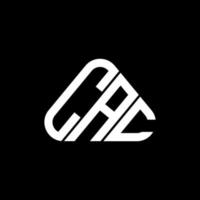 cac brev logotyp kreativ design med vektor grafisk, cac enkel och modern logotyp i runda triangel form.