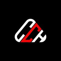 cch-Buchstaben-Logo kreatives Design mit Vektorgrafik, cch-einfaches und modernes Logo in runder Dreiecksform. vektor