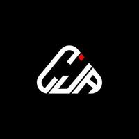 Cja Letter Logo kreatives Design mit Vektorgrafik, cja einfaches und modernes Logo in runder Dreiecksform. vektor