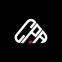 CPA-Brief-Logo kreatives Design mit Vektorgrafik, CPA-einfaches und modernes Logo in runder Dreiecksform. vektor